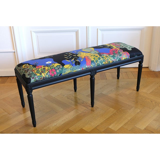 Gustavian (Swedish) Gustavian Anakreon Bench by Josef Frank for Svenskt Tenn, 1960s For Sale - Image 3 of 6