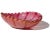 Vintage Murano Mid Century Pink Aventurine Ribbons Gold Flecks Italian Art Glass Scalloped Rim Bowl For Sale In Orlando - Image 6 of 10