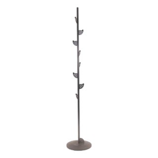 Modern Black Metal Floor Coat Rack For Sale