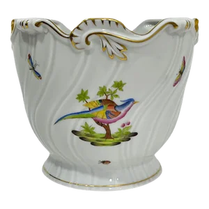 Pheasant Pattern Porcelain Cachepot from Herend