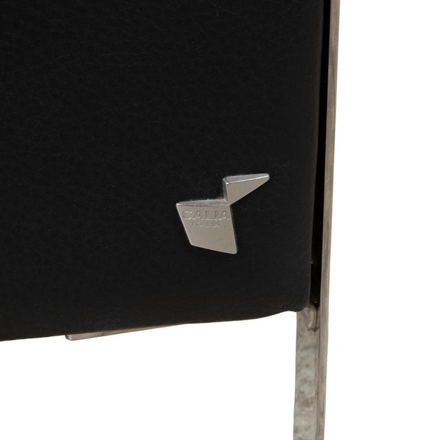 Romeo 2-Seater Sofa in Black Leather and Chrome from Calia For Sale - Image 13 of 17