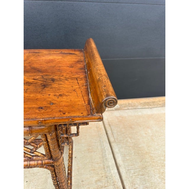 Chinese Chinese Bamboo Altar Console Table 19th Century For Sale - Image 3 of 12