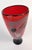 Postmodern Abstract Red & Black Art Glass Vase For Sale - Image 3 of 7