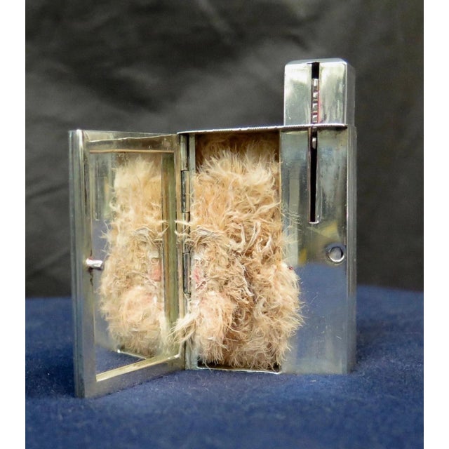 Metal Vintage Continental Compact with Lipstick Case For Sale - Image 7 of 10