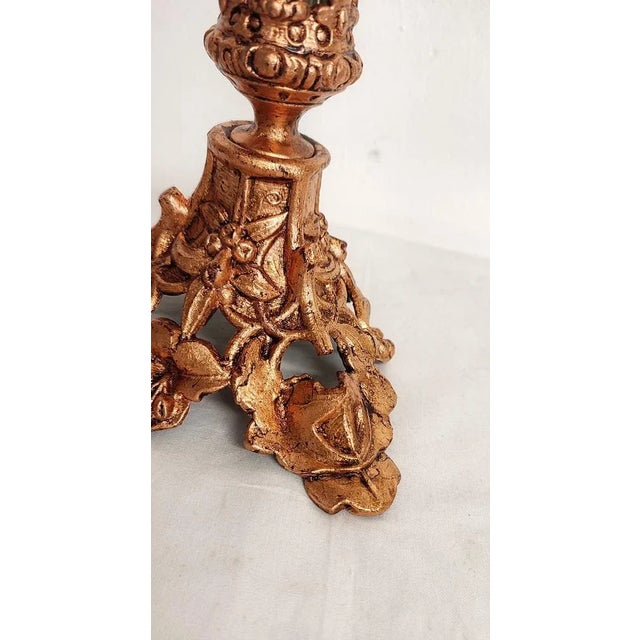 Metal Candleholders, France, 1970s, Set of 2 For Sale - Image 6 of 8