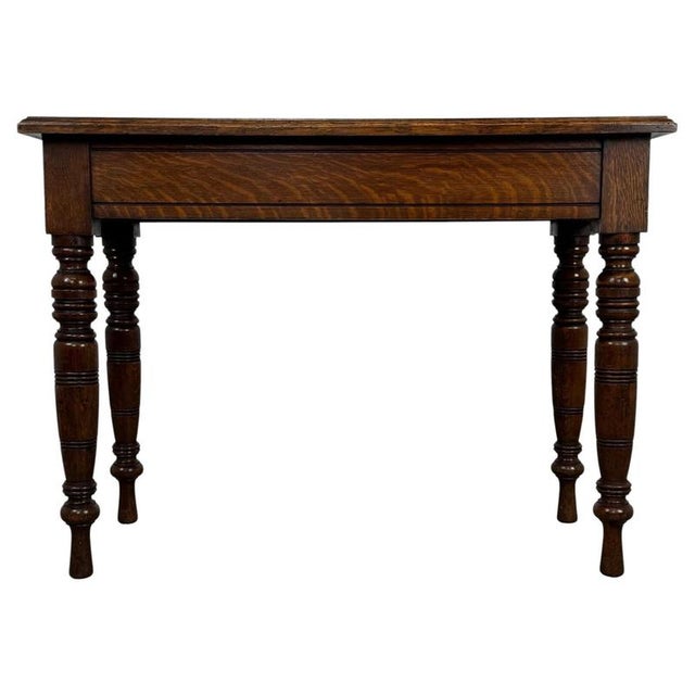 Antique English Oak Side Table, 1900s For Sale - Image 9 of 10