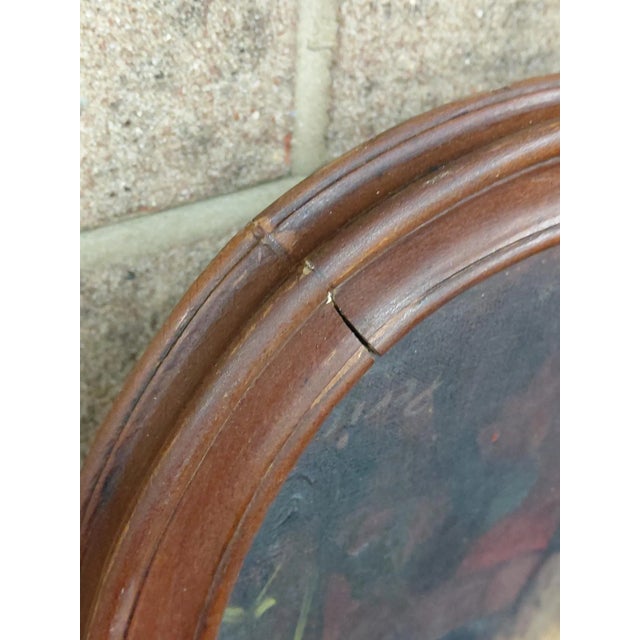 Signed St. John the Baptist as a Child After Murillo Oil on Canvas on Board For Sale In Greensboro - Image 6 of 9