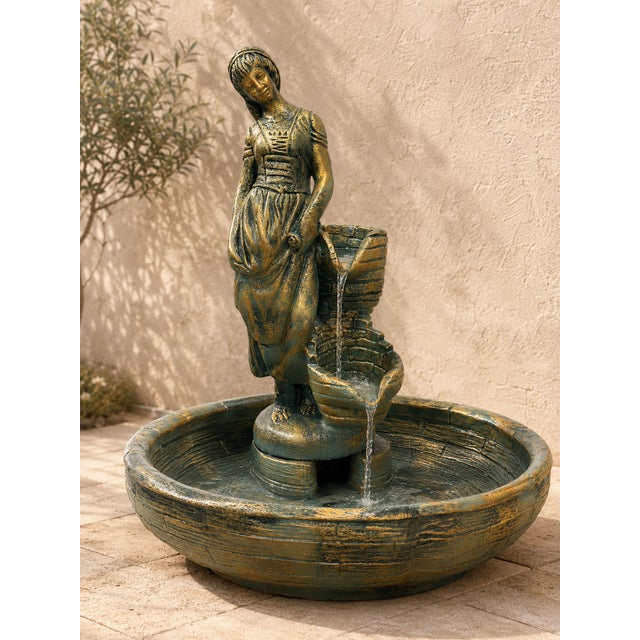 Aurelia of the Eternal Spring — Sculptural Cast Stone Fountain For Sale - Image 4 of 7