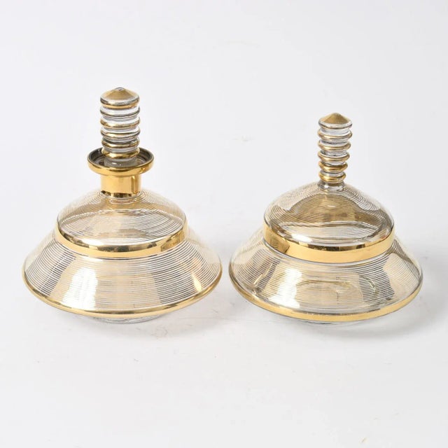 Art Deco Glass Vanity Set from De Rupel Boom, 1930s, Set of 2, in Very Good conditions. Designed 1920 to 1949 This piece...