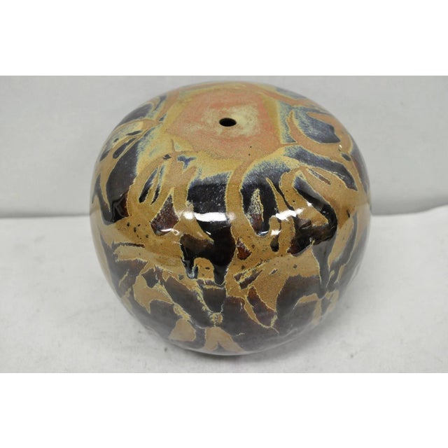 Mid-Century Modern Vintage Alisa Liskin Claussen Studio Signed Ceramic Glazed Pottery Vessel Vase For Sale - Image 3 of 15