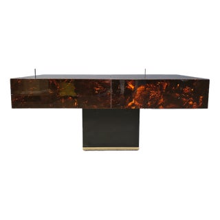 Vintage Hidden Bar Coffee Table from Eric Maville and Jean Claude Mahey, 1970s For Sale