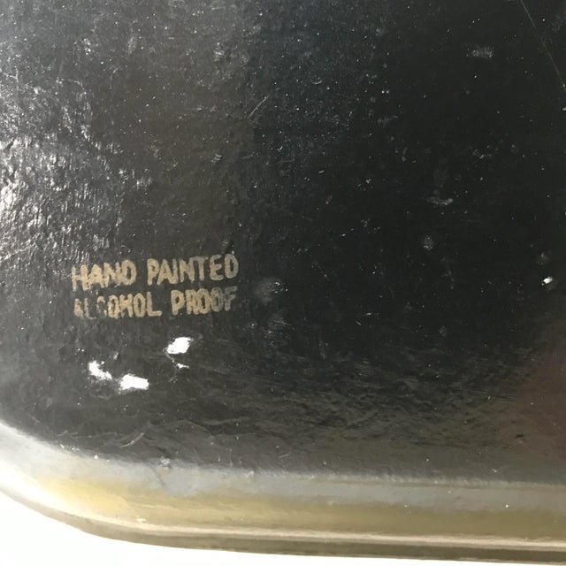 Vintage Alcohol Proof Serving Trays 1950’s Mid Century a Pair For Sale In Chicago - Image 6 of 8