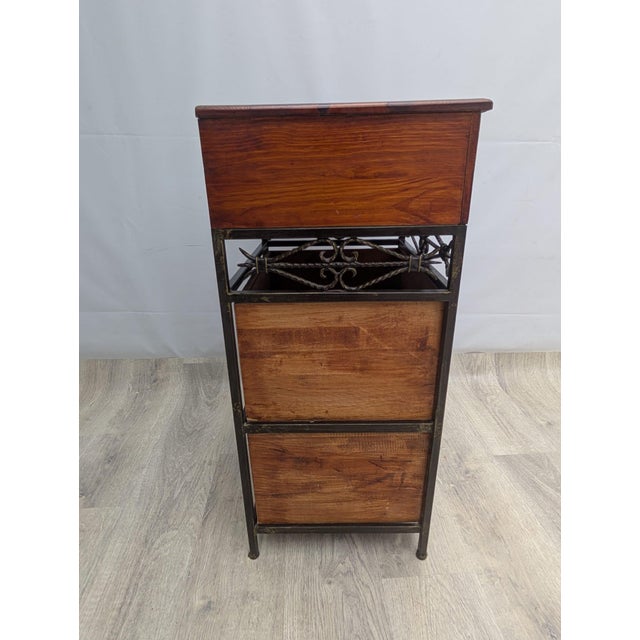 Metal Vintage Forged Metalwork Cabinet For Sale - Image 7 of 12