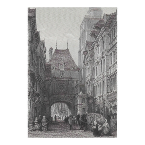 1876 Rouen France Engraving