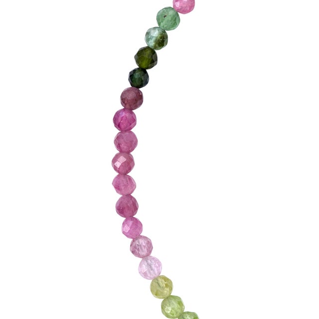 Modern Birthstone October Rainbow Tourmaline Bracelet For Sale - Image 3 of 10