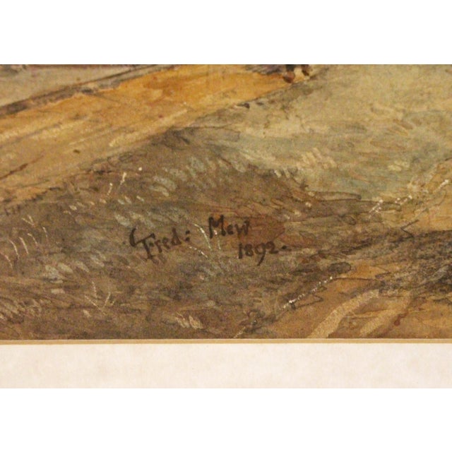 Late 19th Century Late 19th Century English Watercolor Town Landscape by Frederick Mew For Sale - Image 5 of 6