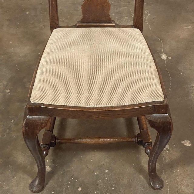 Set of 6 Antique Queen Anne Chestnut Dining Chairs For Sale - Image 14 of 18