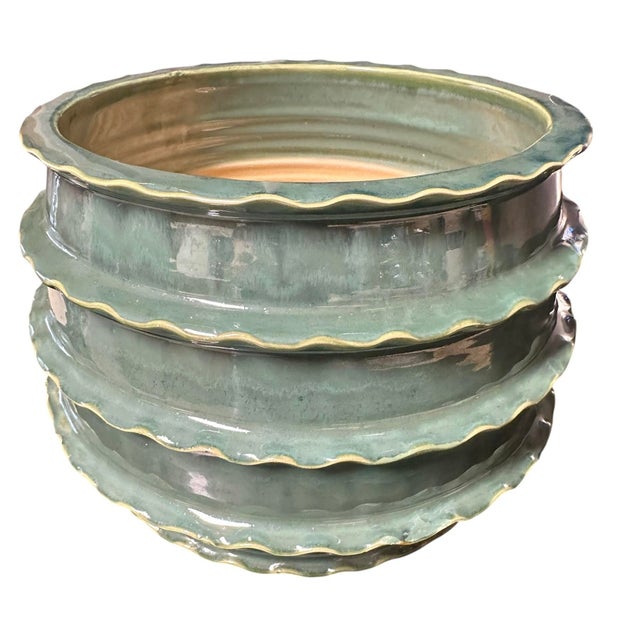 Vintage Celadon-Style Glazed Planter For Sale In Birmingham - Image 6 of 12
