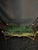 Green Vintage Hollywood Regency-Style Emerald Green Velvet and Gold-Tone Metal Bench For Sale - Image 8 of 11
