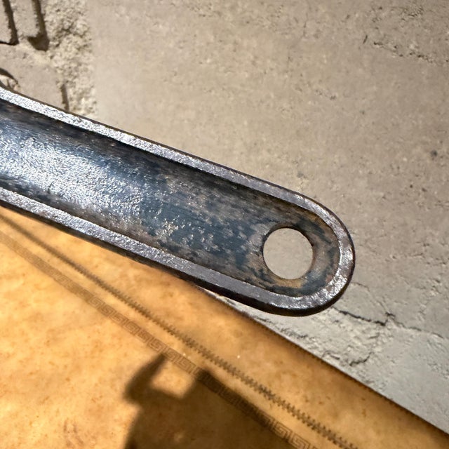 Gray Antique Slip-Jaw or Wedge-Lock Adjustable Wrench Industrail Decor For Sale - Image 8 of 11