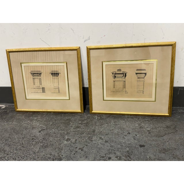 Design Plus Gallery presents a Pair of 16th Century French Architecture Framed Prints from Bombay Company. This...