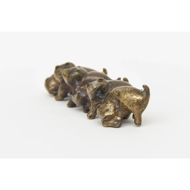 1970s Vintage Signed Arthur Court Bronze Paperweight of Dogs, 1979 For Sale - Image 5 of 9