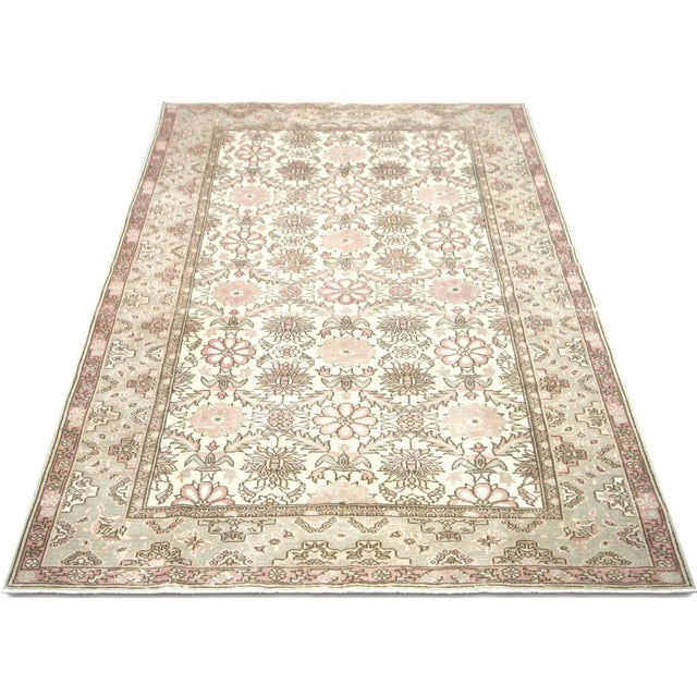 1960s 1960s Turkish Oushak Rug For Sale - Image 5 of 7