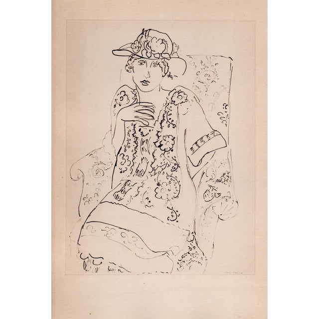 Matisse, Sitting Girl, Original Lithograph, 1920 For Sale