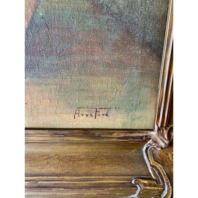 Arva Ford Antique Early American Texas Plein Air Impressionist Oil Painting For Sale - Image 9 of 18