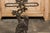 English Iron Umbrella Stand with Dog and Tree Motif and White Receptacle For Sale - Image 9 of 12