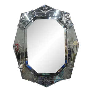 Vintage Etched and Beveled Venetian Mirror