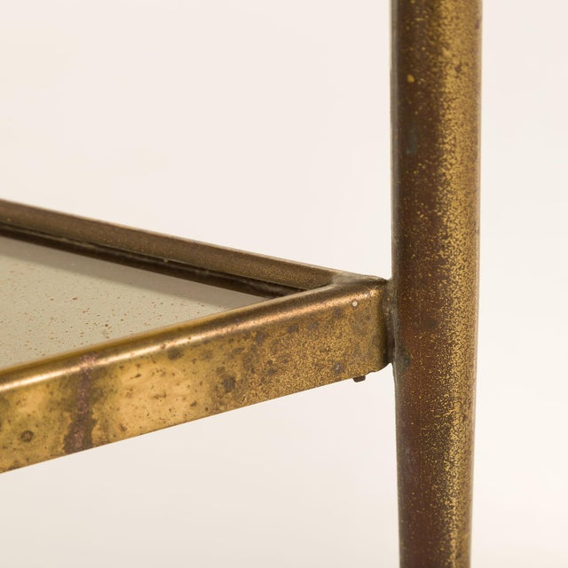 Mid-Century Italian Glass and Brass Table in the style of Gio Ponti, 1970s For Sale - Image 10 of 12
