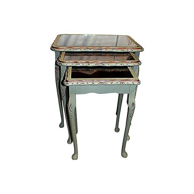 Painted Nesting Tables Set of 3 Chairish