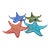 Turkish Iridescent Glass Starfish Bowls - Set of 4 For Sale