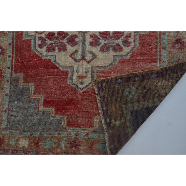 Oushak Vintage Antique Hallway Runner Rug For Sale - Image 10 of 10