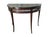 Baker Furniture Company Massive Antique Demilune Mahogany Console Table With Green Marble Top – Louis XVI Neoclassical / George III Style Entryway Fretwork Accent Table For Sale - Image 4 of 12