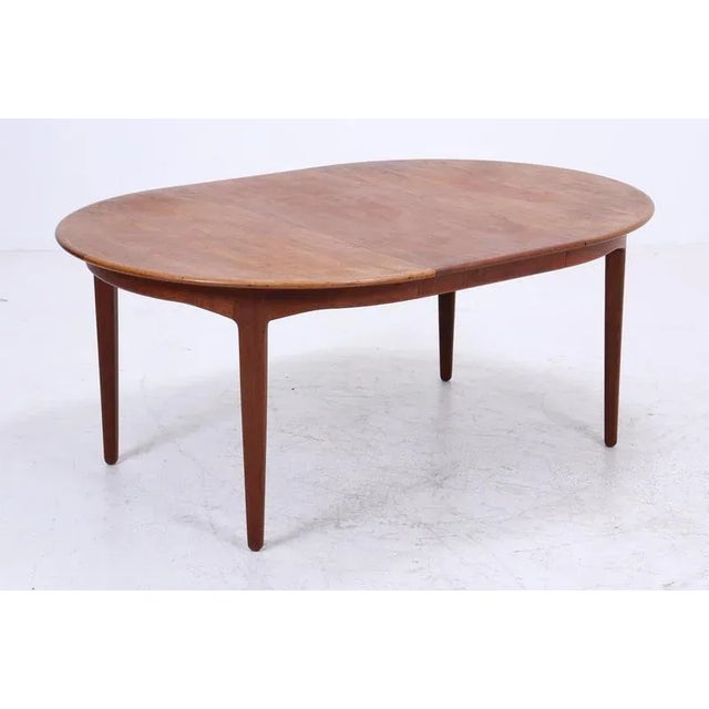 Mid-Century Extendable Dining Table in Teak by Henning Kjaernulf, 1960s For Sale - Image 12 of 14