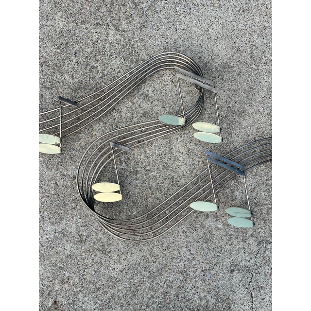 Curtis Jere 1990 Curtis Jeré Gold Tone Brass Massive Rhapsody Music Notes Wall Sculpture For Sale - Image 4 of 12