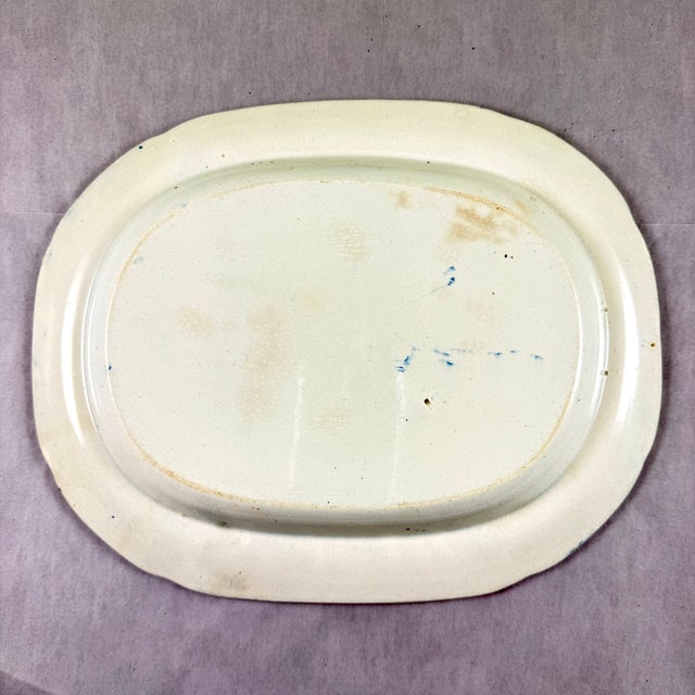 Stubbs & Kent Georgian Cobalt Transferware ‘ Birds and Fruits’ Platter, Circa 1830 For Sale - Image 11 of 13