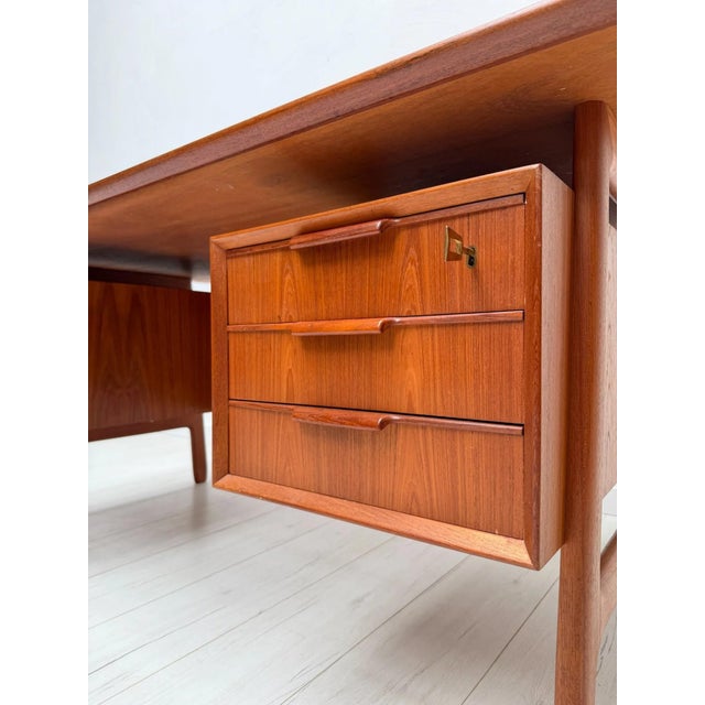 Gunni Omann Vintage Danish Teak Model 75 Desk by Gunni Omann for Omann Jun, 1960s For Sale - Image 4 of 18