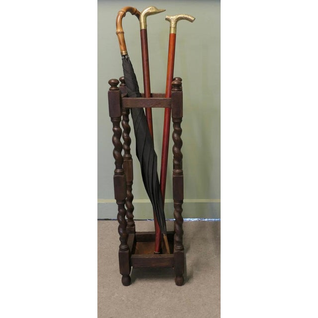 Antique Umbrella Hall Stand in Oak, 1800s For Sale - Image 4 of 7