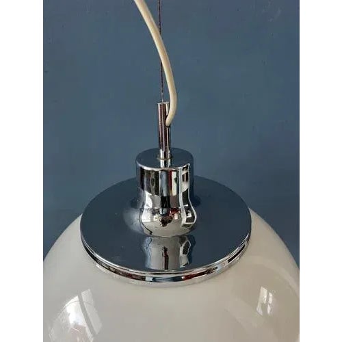 White Guzzini Faro Acrylic Glass Hanging Lamp For Sale - Image 10 of 11