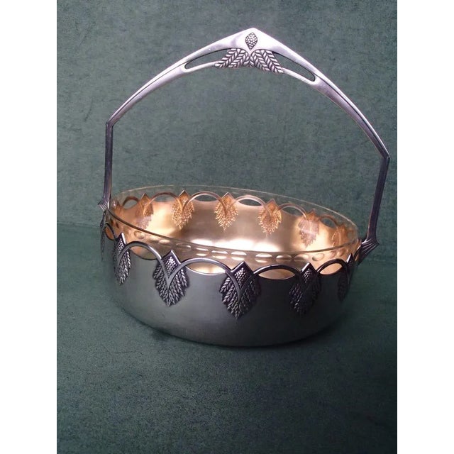 Antique Art Nouveau Silver-Plated Bowl with Handle from WMF For Sale - Image 17 of 17