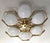 Fabio Ltd 21st Century Hive Polished Brass Glossy White Murano Flush Mount by Fabio LTD For Sale - Image 4 of 9