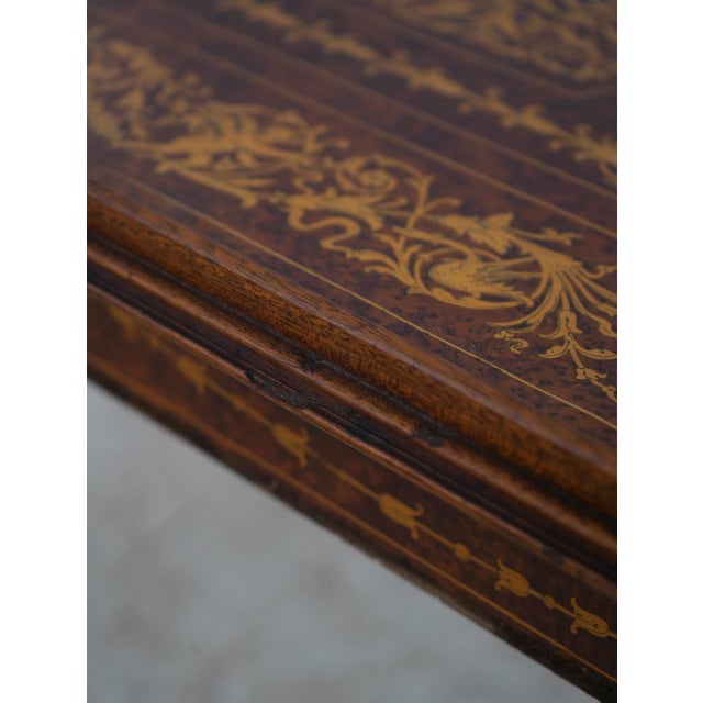 Vintage Italian Marquetry Inlaid Accent Table For Sale - Image 9 of 13