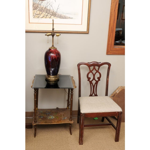 Red Early 20th Century Chinese Flambé Porcelain Lamp For Sale - Image 8 of 10