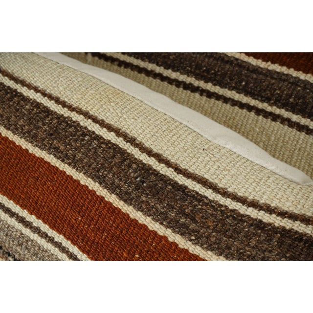 Wool Pillow Cases Fashioned Out of a Mid-20th Century Anatolian Kilim - A Pair For Sale - Image 4 of 5
