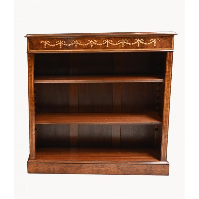 Regency Open Bookcase with Walnut Sheraton Inlay For Sale - Image 11 of 11