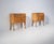 Italian Oak Bedside Tables with Glass Tops, 1950s, Set of 2 For Sale - Image 9 of 9