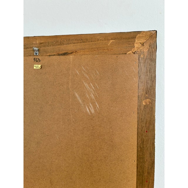 Vintage Spanish Venetian-Style Wall Mirror, Rectangular, Brass, 1980s Hollywood Regency For Sale - Image 10 of 11